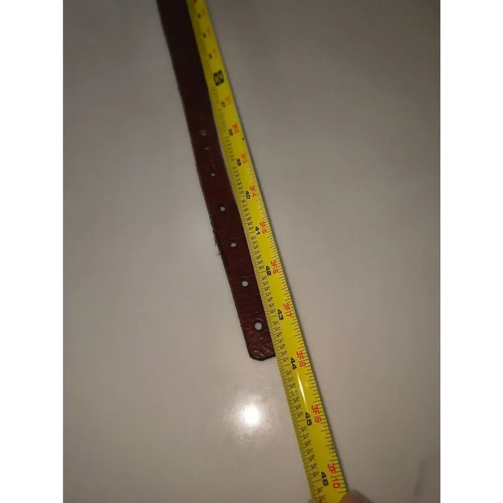 Polo Ralph Lauren genuine leather belt James Reid Ltd silver tone buckle 1997 st